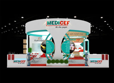 Medicef Pharma Booth at iPHEX 2019, Greater Noida, INDIA